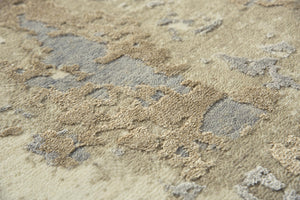 Alora Decor Radiant Neutral Abstract Distressed Rug With New Zealand Wool Blend, Hand-Finished Texture And Sheen 10' x 13' 00400410200040113