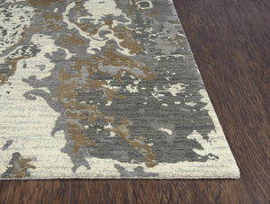 Alora Decor Radiant Contemporary Beige Runner Rug — Plush Nz Wool & Tencel Blend, Hand-Carved Distressed Finish 3' x 10' 00400410300040310