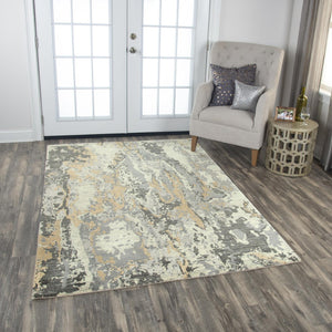 Alora Decor Radiant Contemporary Beige Runner Rug — Plush Nz Wool & Tencel Blend, Hand-Carved Distressed Finish 3' x 10' 00400410300040310