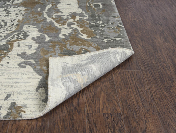 Alora Decor Radiant Contemporary Beige Runner Rug — Plush Nz Wool & Tencel Blend, Hand-Carved Distressed Finish 3' x 10' 00400410300040310