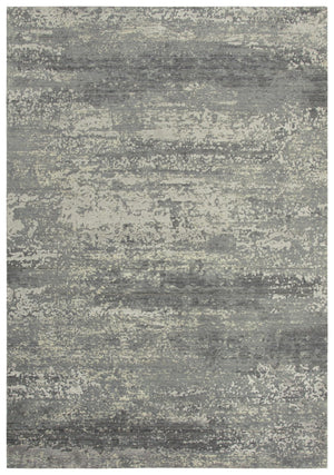 Alora Decor Radiant Handcrafted Gray Wool-Tencel Hybrid Rug With Ivory Crest, Plush Modern Texture And Durability 5' x 8' 00400410600330508