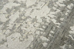 Alora Decor Radiant Luxuriously Soft Gray Runner Rug With New Zealand Wool And Tencel Blend For Modern Elegance 2'6" x 8' 00400410600332608