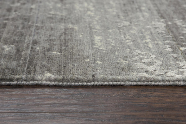 Alora Decor Radiant Luxuriously Soft Gray Runner Rug With New Zealand Wool And Tencel Blend For Modern Elegance 2'6" x 8' 00400410600332608