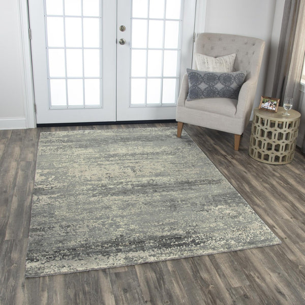 Alora Decor Radiant Luxuriously Soft Gray Runner Rug With New Zealand Wool And Tencel Blend For Modern Elegance 2'6" x 8' 00400410600332608