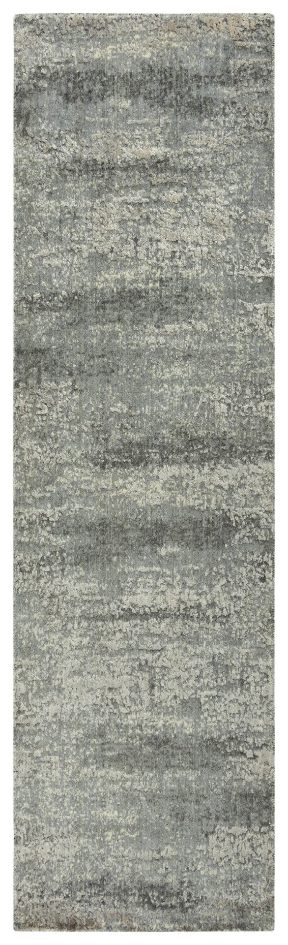 Alora Decor Radiant Luxuriously Soft Gray Runner Rug With New Zealand Wool And Tencel Blend For Modern Elegance 2'6" x 8' 00400410600332608