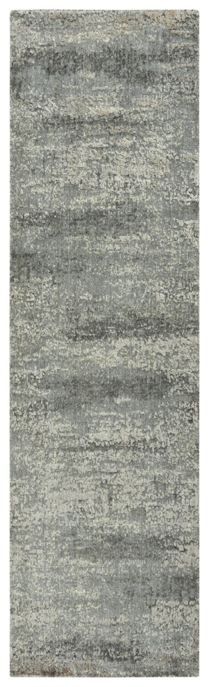 Alora Decor Radiant Luxuriously Soft Gray Runner Rug With New Zealand Wool And Tencel Blend For Modern Elegance 2'6" x 8' 00400410600332608