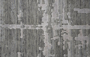 Alora Decor Radiant Gray Runner Rug—Hand-Carved Wool-Tencel Blend With Subtle Sheen, Artisanal Texture For Modern Spaces 2'6" x 8' 00400410700332608