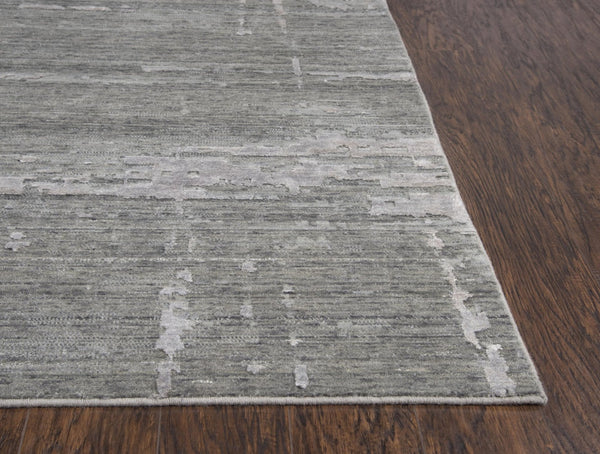 Alora Decor Radiant Gray Runner Rug—Hand-Carved Wool-Tencel Blend With Subtle Sheen, Artisanal Texture For Modern Spaces 2'6" x 8' 00400410700332608