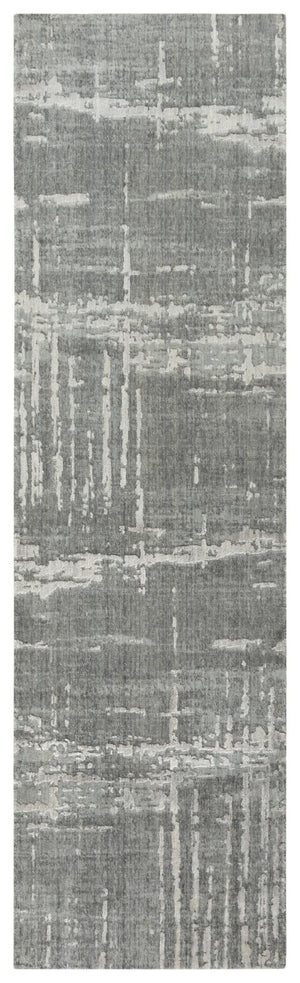 Alora Decor Radiant Gray Runner Rug—Hand-Carved Wool-Tencel Blend With Subtle Sheen, Artisanal Texture For Modern Spaces 2'6" x 8' 00400410700332608