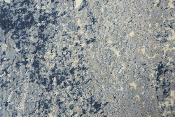 Alora Decor Radiant Coastal-Inspired Blue Abstract Rug With Wool-Tencel Hybrid Weave, Durable, Soft Underfoot, Modern Feel 9' x 12' 00400410800090912