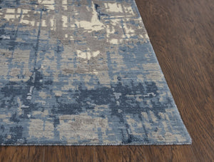 Alora Decor Radiant Blue Runner Rug With Hand-Carved Pile, New Zealand Wool Blend And Subtle Tencel Luster For Modern Spaces 3' x 10' 00400410900090310