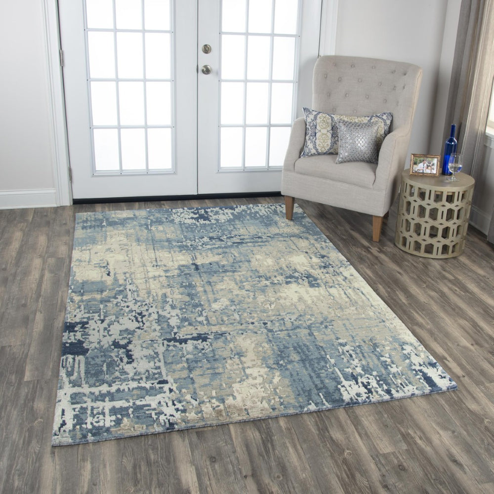 Alora Decor Radiant Blue Runner Rug With Hand-Carved Pile, New Zealand Wool Blend And Subtle Tencel Luster For Modern Spaces 3' x 10' 00400410900090310