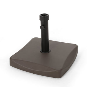 English Elm Christopher Knight Home® - UM-HOLDER Square 55 lbs Brown Concrete Base - Heavy-Duty 24x22x4 in Patio Umbrella Stand, Stable & Durable 54755.00BRN