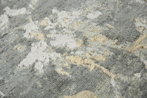 Alora Decor Radiant Gray Elegant Floral Rug With Subtle Shimmer, High-Wool Plush Pile And Distressed Transitional Charm 10' x 13' 00400411100330113