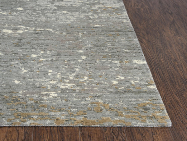 Alora Decor Radiant Gray Runner Rug With New Zealand Wool Blend, Hand-Carved Abstract Pattern, Neutral Elegance 2'6" x 8' 00400411200332608