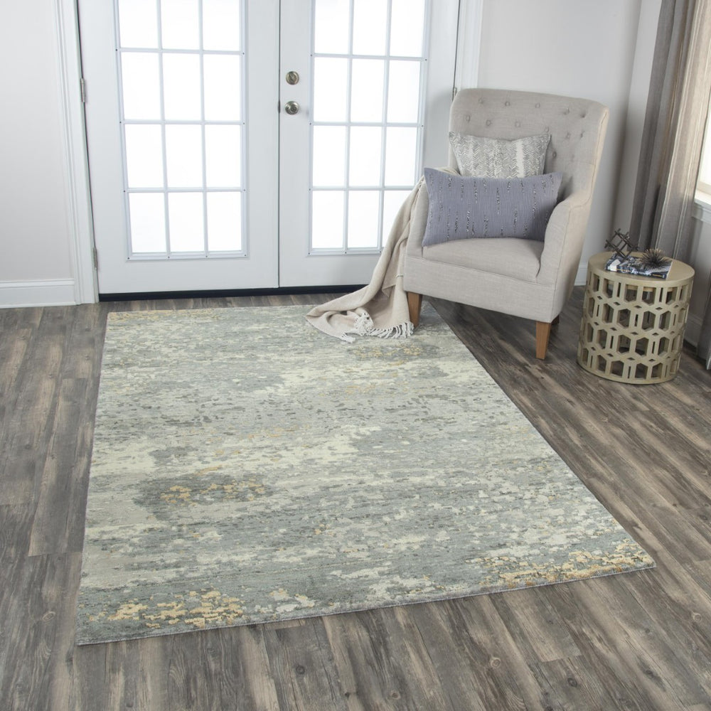 Alora Decor Radiant Gray Runner Rug With New Zealand Wool Blend, Hand-Carved Abstract Pattern, Neutral Elegance 2'6" x 8' 00400411200332608