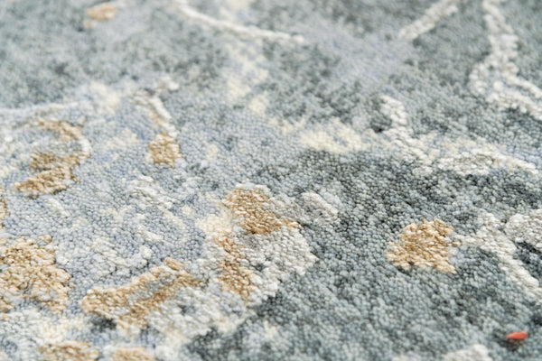Alora Decor Radiant Gray Rectangle Rug With Hand-Carved Texture, New Zealand Wool Blend, Elegant Neutral Charm 8' x 10' 00400411300330810