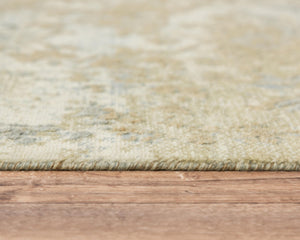 Alora Decor Radiant Beige Hand‑Carved Hybrid Wool Rug With Tencel Sheen, Durable Traditional Border And Diamonds 8' x 10' 00400411400040810