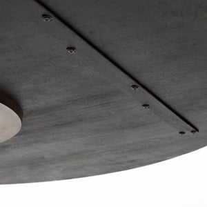 Mercana McLeod Round Dining Table - Solid Mango Wood Top with Sleek Gold Metal Base for Modern Spaces 67502-AB