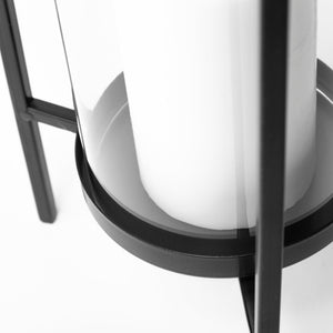 Mercana Abigail I Elegant Gunmetal Candle Holder - Sculptural Design for Mid-Century Modern Decor 67699