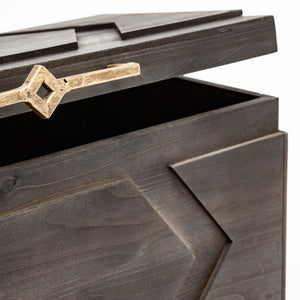 Mercana Cassia Stylish Wooden Storage Boxes with Iron Handles for Modern Farmhouse and Urban Loft Decor 57853