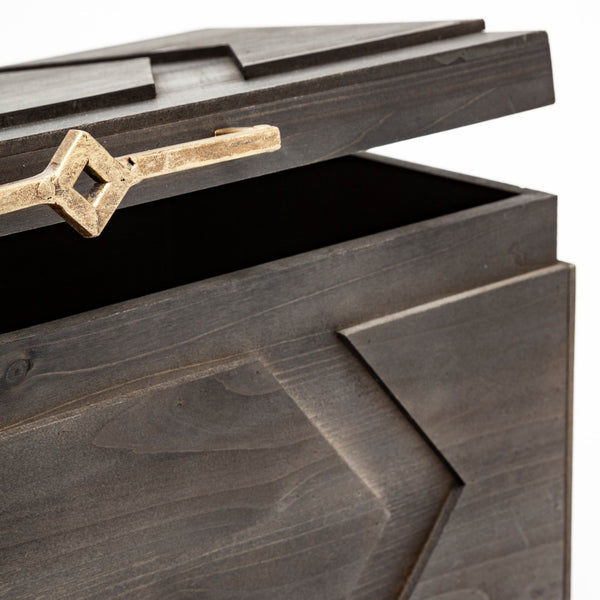 Mercana Cassia Stylish Wooden Storage Boxes with Iron Handles for Modern Farmhouse and Urban Loft Decor 57853