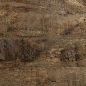 Mercana Clapp Nesting Accent Tables Set of 2 - Modern Round Design with Mango Wood Top and Metal Frame Brown Wood | Black Metal | Line Pattern 50473