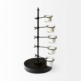 Mercana Jaran Black Metal Five Armed Tealight Table Candle Holder  67998