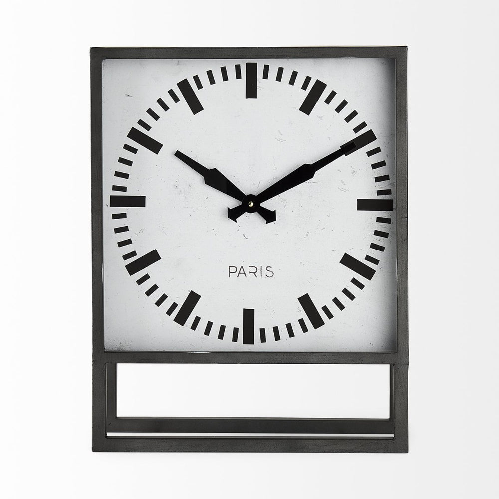 Mercana Felix Industrial Square Table Clock – Timeless Charm for Modern Spaces with Easy Readability and Style 68082