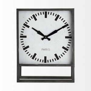 Mercana Felix Industrial Square Table Clock – Timeless Charm for Modern Spaces with Easy Readability and Style 68082