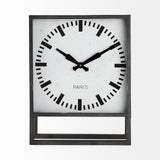 Mercana Felix Gray Metal Square Table Clock 68082