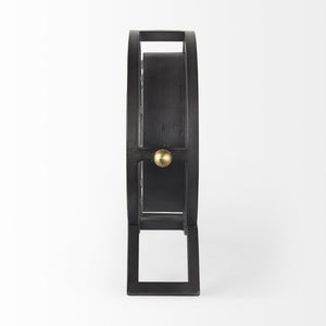Mercana Gaston Industrial Circular Table Clock – Vintage Charm with Modern Simplicity for Any Space 68083