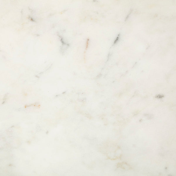 Mercana Bombola Accent Table: Modern Industrial Design with Polished Marble Top and Sturdy Metal Frame White Marble | Black Metal | 15W 67038