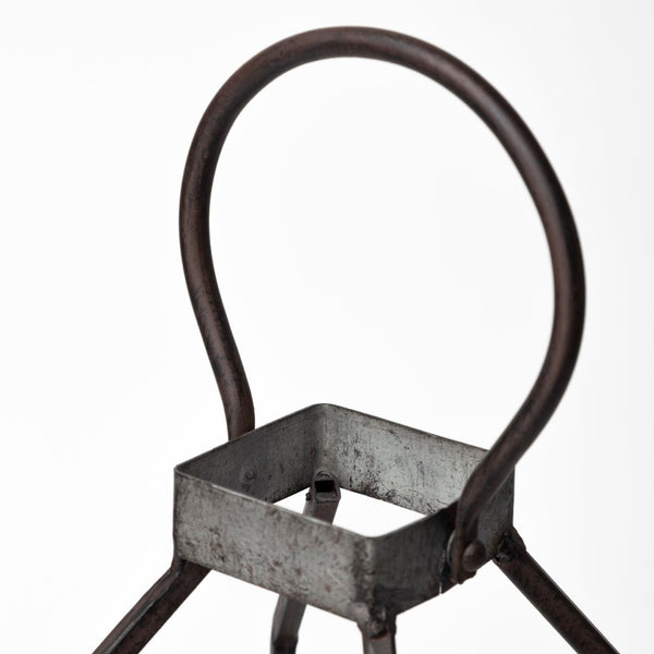 Mercana Kingston Rustic Metal Framed Candle Holder - Elegant Glass Votive for Warm Ambient Lighting Display 67244