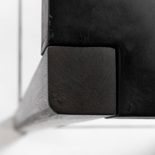 Mercana Nell Industrial-Style Stool with Solid Mango Wood Legs for a Modern Farmhouse Kitchen or Dining Area 69007