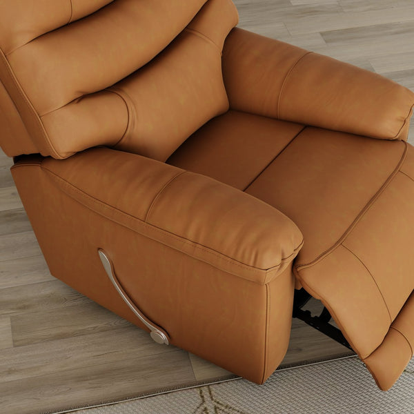 English Elm Global Home Swivel Glider Recliner In Oslo Antelope - Luxurious Leather, Smooth Motion & Comfort B339P333948