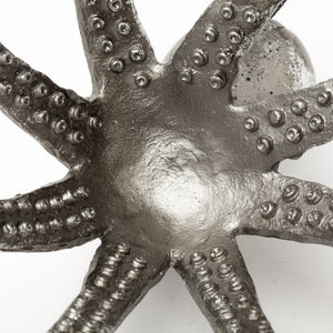 Mercana Strafford Coastal Decorative Octopus in Aged Silver-Pewter | Stylish Accent for Any Room Decor Silver Resin | 12H 57388