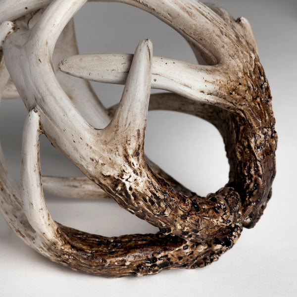 Mercana Ramus Decorative Antler-Inspired Resin Orb Ball - Sculptural Accent for Rustic and Modern Décor Brown Resin | 5H 57800