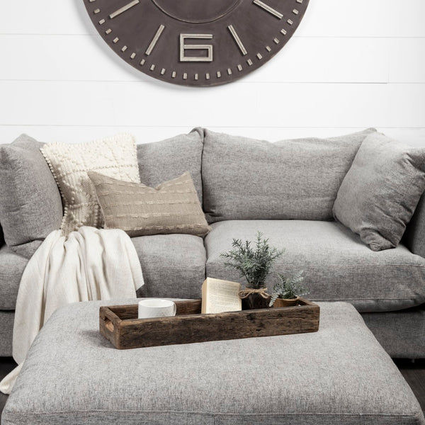 Mercana Vernon Rustic Reclaimed Wood Serving Tray - Versatile Décor for Urban Loft & Modern Farmhouse Style Brown Reclaimed Wood 68860