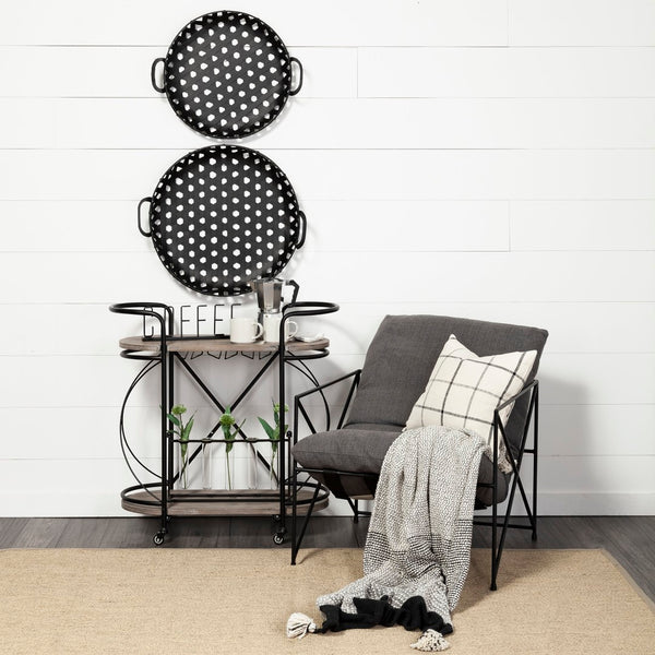 Mercana Wild Modern Farmhouse Metal Wall Sign – Sleek Matte Black Accent for Urban and Eclectic Spaces Black Metal | Coffee 68793