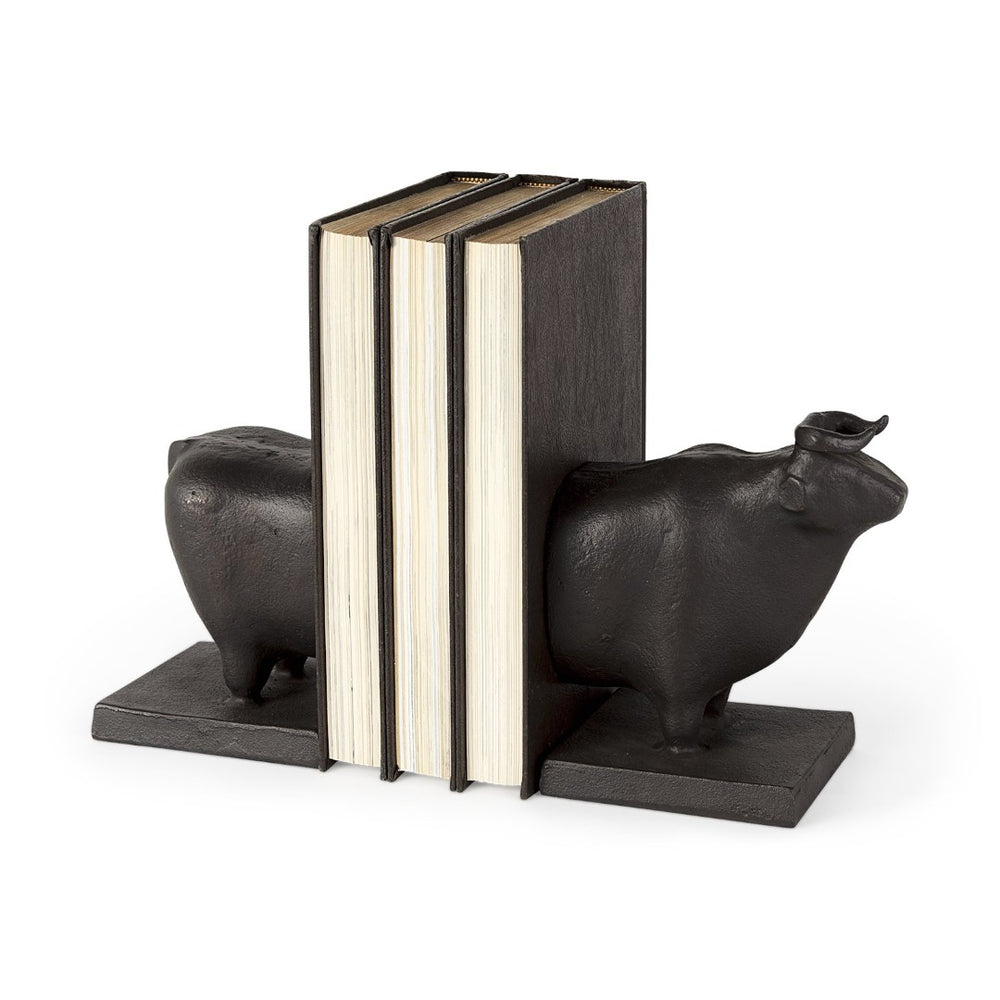 Mercana Taurus Bull Bookends Set of 2 – Sturdy Sculptural Design for Modern and Eclectic Home Décor 69064