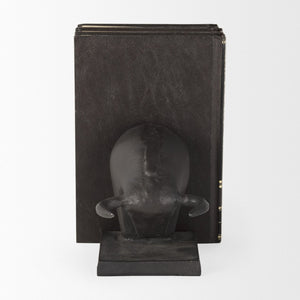 Mercana Tauro III Sculptural Raging Bull Bookends - Handcrafted Cast Iron, Durable & Stylish Home Accent 69065