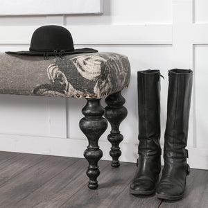 Mercana Alhambra Elegant Upholstered Accent Bench for Entryways, Living Rooms, or Bedroom Decor Solutions 67494