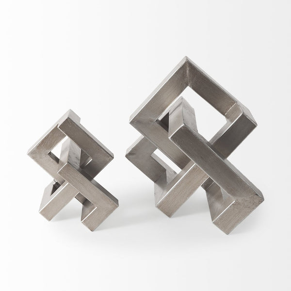 Mercana Link Modern Metal Sculpture - Eye-Catching Decorative Object for Contemporary Home Accents 67014