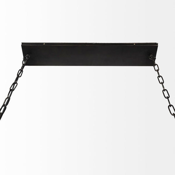 Mercana Josie Six-Light Chandelier - Elegant Wood and Metal Design for Modern Farmhouse or Urban Loft Spaces 68981