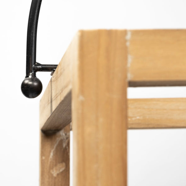 Mercana Josie Six-Light Chandelier - Elegant Wood and Metal Design for Modern Farmhouse or Urban Loft Spaces 68981