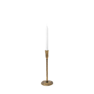 Mercana Levit Large Gold Candle Holder - Industrial Elegance for Tabletop, Mantels & Modern Decor Style Gold Metal | 14H 69068