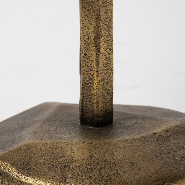 Mercana Levit Large Gold Candle Holder - Industrial Elegance for Tabletop, Mantels & Modern Decor Style Gold Metal | 14H 69068