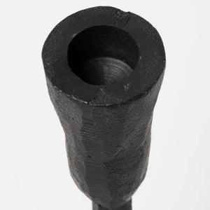 Mercana Levit Large Gold Candle Holder - Industrial Elegance for Tabletop, Mantels & Modern Decor Style Black Metal | 20H 69071