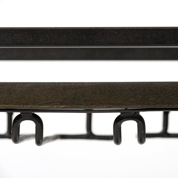 Mercana Chriselle Two-Tier Rolling Bar Cart with Oval Frame and Mirrored Shelf for Stylish Entertaining Spaces 69086